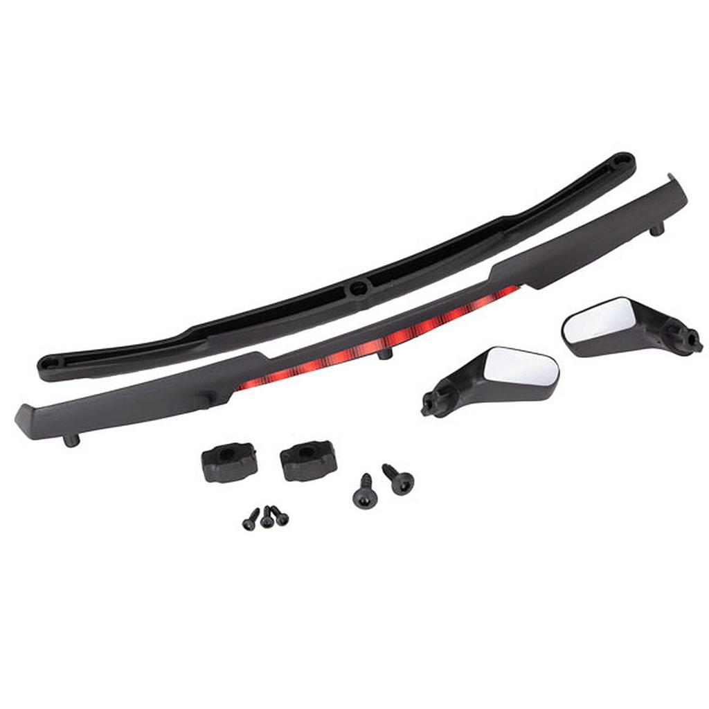 [ TRX-8388 ] Traxxas Mirrors, side, black (left & right)/mirror retainers(2) / spoiler - TRX8388