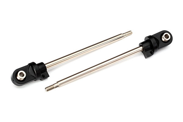 [ TRX-7763 ] Traxxas Shock shafts, GTX, 110mm (assembled with rod ends & hollow balls) (steel, chrome finish) (2)