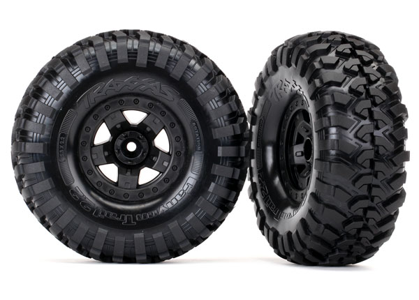 [ TRX-8181 ] Traxxas Tires & wheels, assembled, glued (TRX-4 sport wheels, canyon trail 2.2 (2) - TRX8181