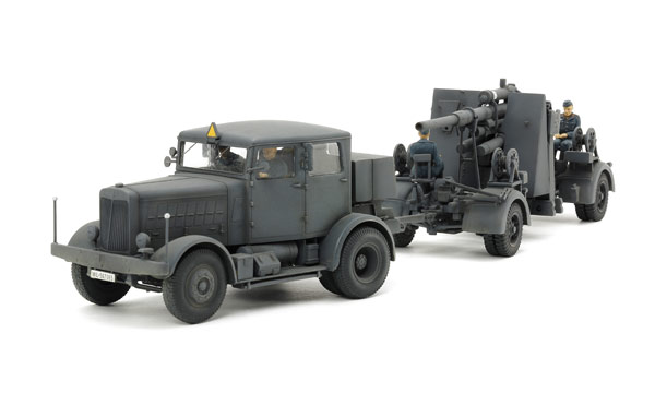 [ T37027 ] Tamiya German heavy tractor SS-100 & 88 mm Gun Flak37 Set 1/48
