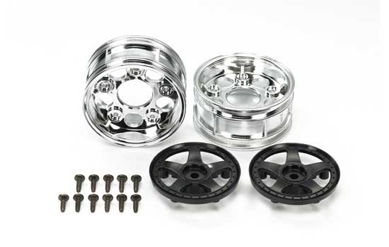 [ T54854 ] Tamiya Two-piece 5-spoke wheels black 2st