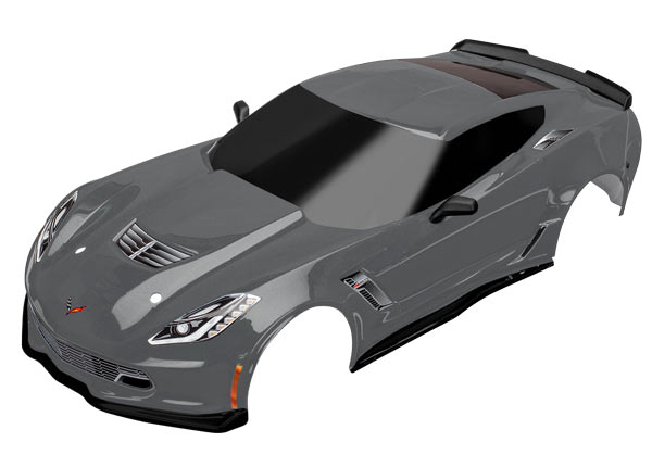[ TRX-8386A ] Traxxas Body, chevrolet corvette Z06, graphite (painted, decals applied) - TRX8386A