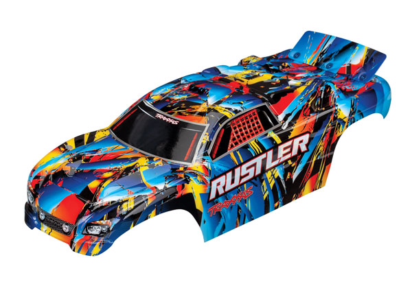[ TRX-3748 ] Traxxas Body rustler, Rock n' Roll (painted, decals applied)