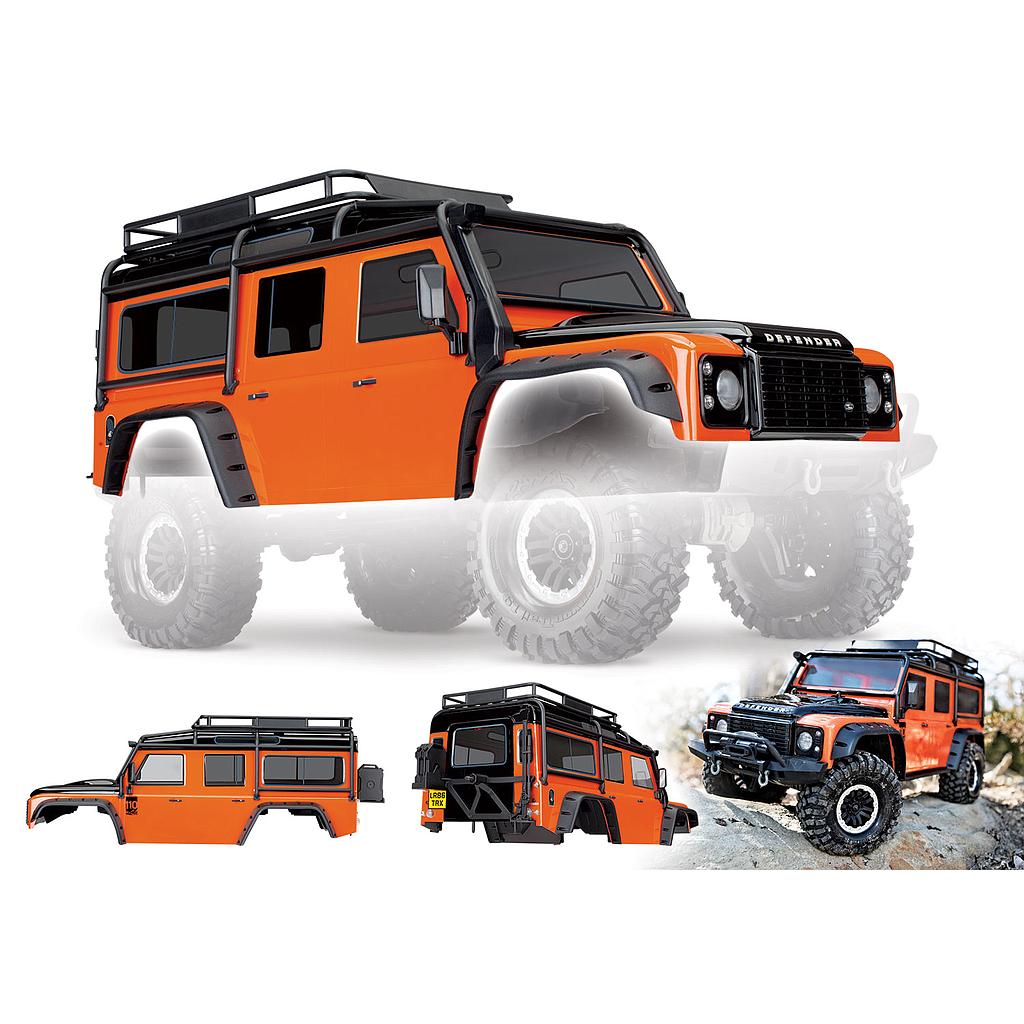 [ TRX-8011A ] Traxxas Body land rover defender adventure orange (complete) - TRX8011A