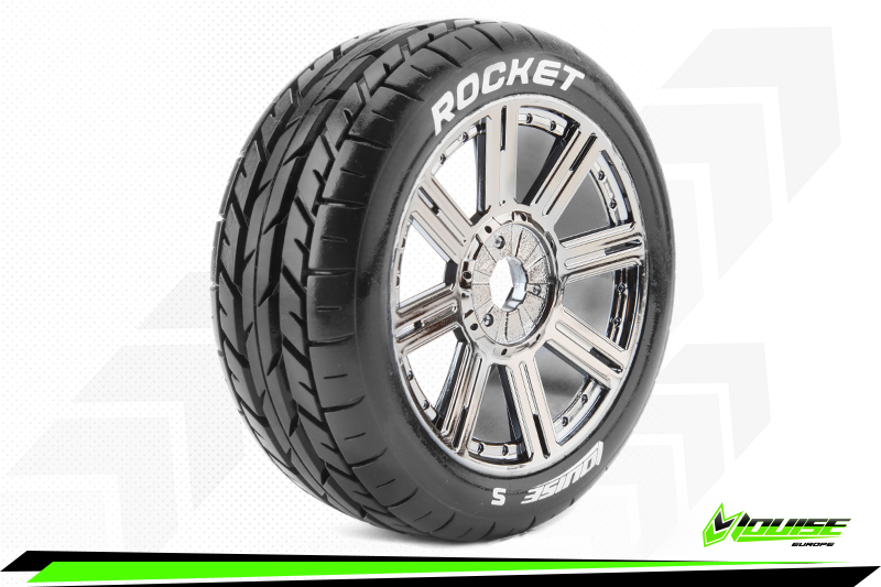[ PROLR-T3190SBC ] LOUISE RC - B-ROCKET 1/8 Buggy Banden Chroom - Hex 17mm