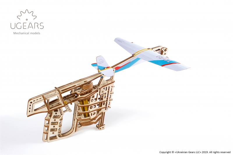 [ UGEARS4820184120976 ] Ugears Flight Starter/Vliegtuigwerper