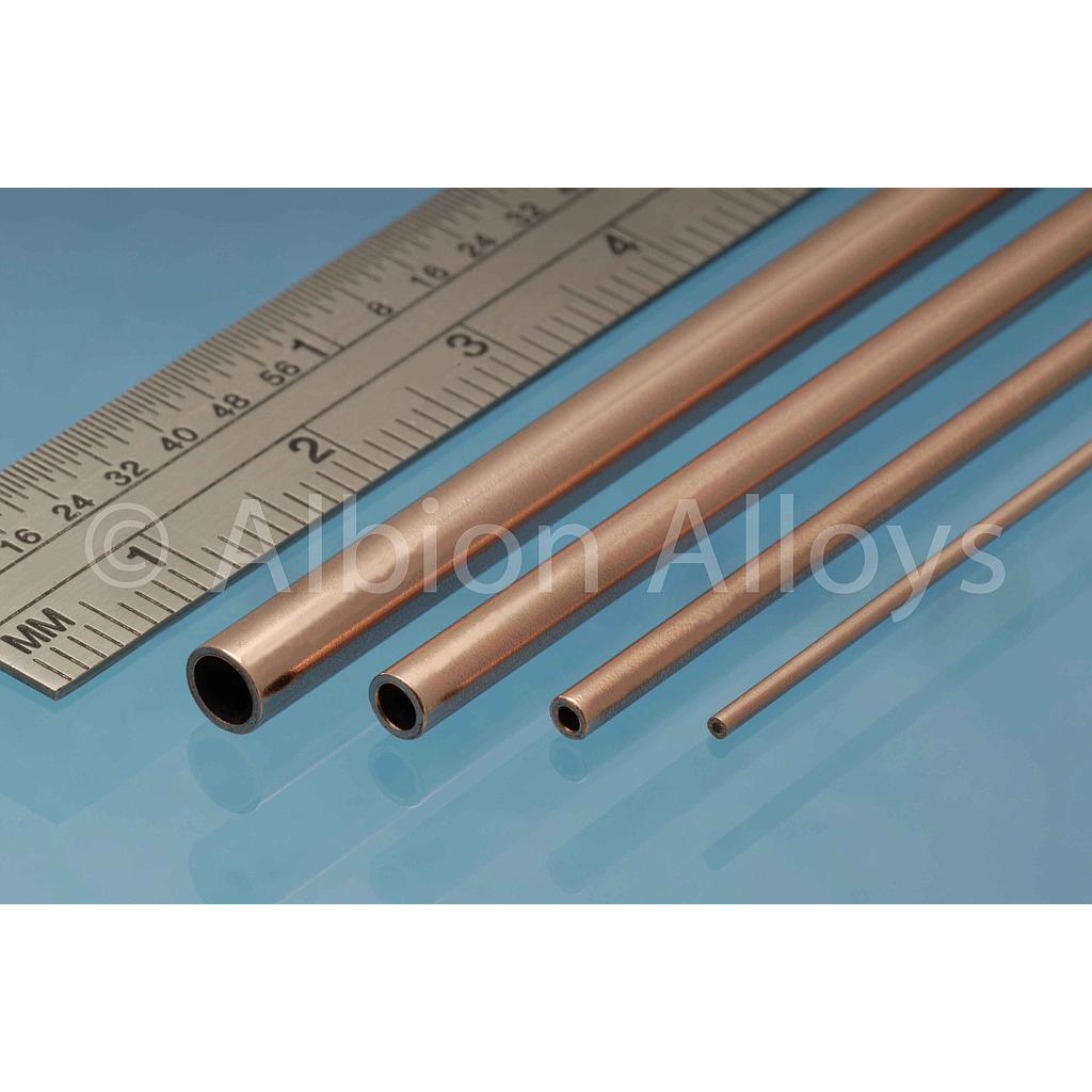 [ ABCT6M ] Round copper tube 2pcs 6mm x 0.45mm, 305mm lengte