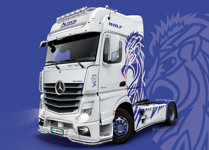 [ ITA-3935S ] Italeri Mercedes benz actros MP4 giga space 1/24