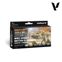 [ VAL70208 ] Vallejo WWII desert british & german armour & infantry paint set.