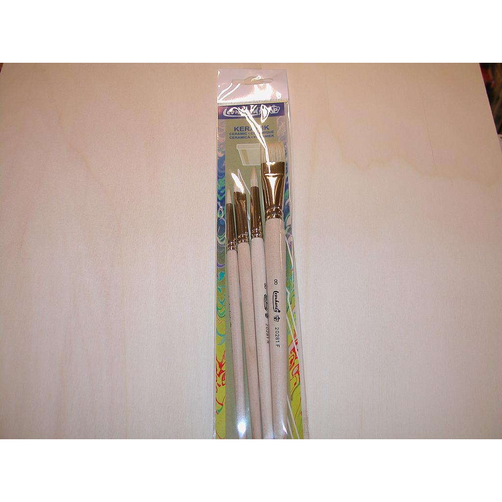 [ Z2028100 ] Leonhardy DRY BRUSH Keramiek Penseelset 4-delig