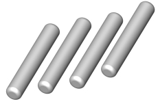 [ PROC-00250-037 ] Wheel Axle Pin - ø2x12 - Steel - 4 Pcs