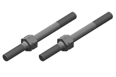  [ PROC-00180-128 ] Turnbuckle - M4 - 50mm - Steel - 2 pcs