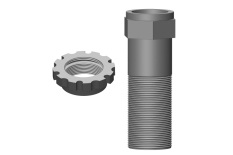  [ PROC-00180-145 ] Servo Saver Shaft w/ Nut - Aluminum - 1 pc