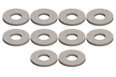  [ PROC-00180-190 ] Shock Washer - 2.5x6x0.5mm - Steel - 10 pcs