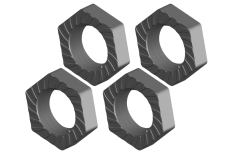  [ PROC-00180-230 ] Wheel Nut - Aluminum - Ribbed - 4 pcs