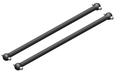  [ PROC-00180-367 ] Dogbones - Long - Rear - Steel - 2 pcs