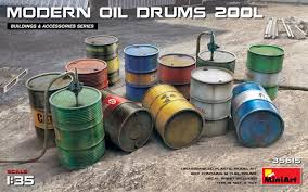 [ MINIART35615 ] Modern Oil Drums 200L 1/35