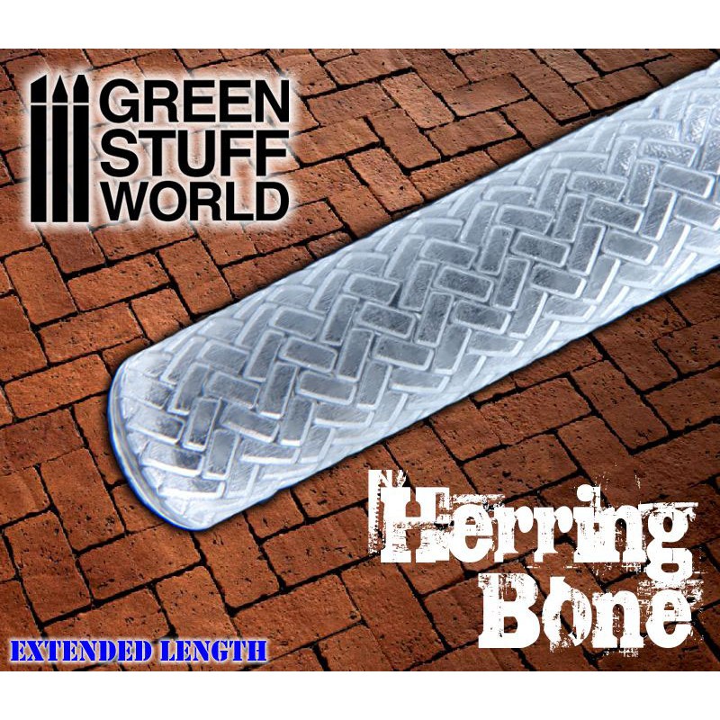 [ GSW1675 ] Green stuff world herringbone rolling pin