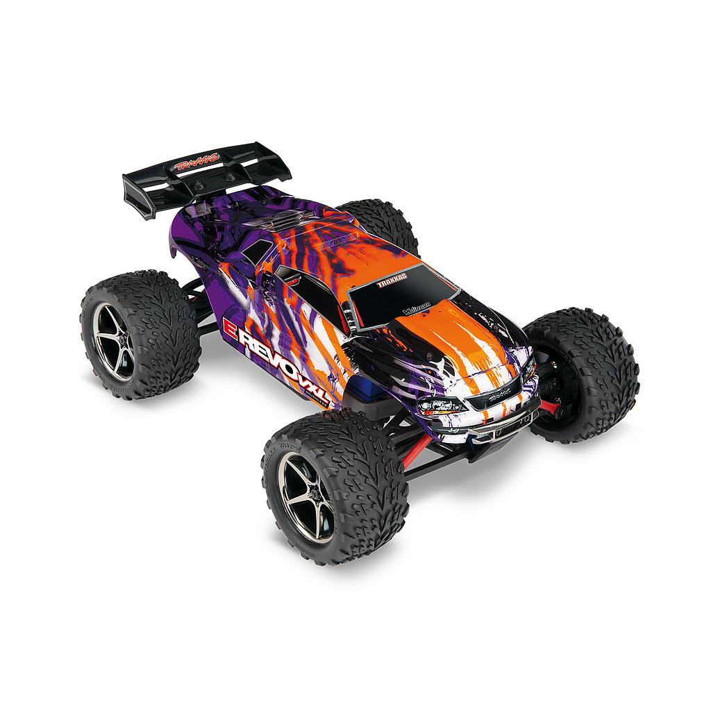 [ TRX-71076-3P ] Traxxas E-revo VXL 1/16  4x4 brushless TQi, TSM, (incl battery/charger) Purple-TRX71076-3P