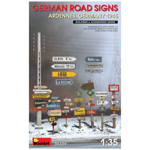 [ MINIART35609 ] German Road Signs Ardennes, Germany 1945