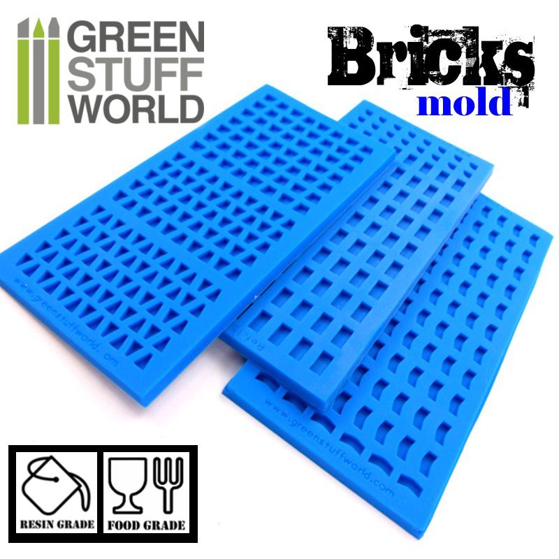 [ GSW1507 ] Green stuff world silicone molds - BRICKS