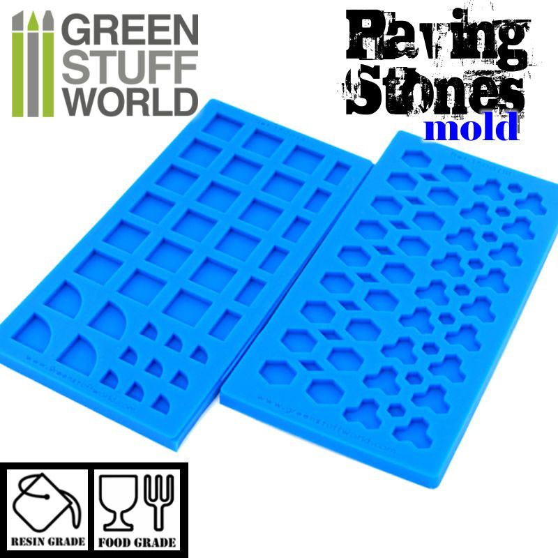 [ GSW1508 ] Green stuff world Silicone molds - Paving stones