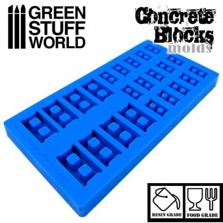 [ GSW1510 ] Green stuff world Silicone molds - Concrete Bricks