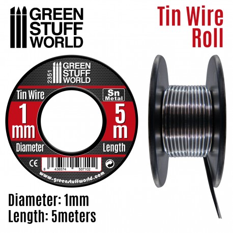 [ GSW2351 ] Green stuff world - tin wire roll 1mm x 5m