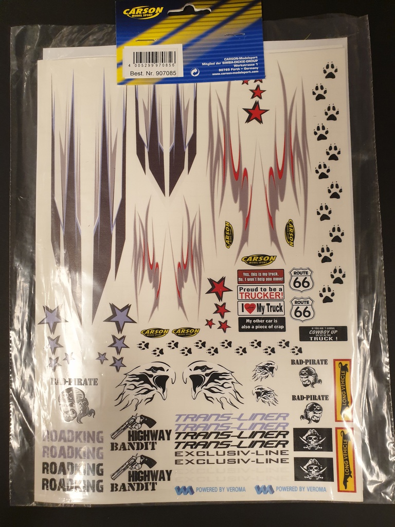[ CA907085 ] Carson stickers truck tamiya (versiering)