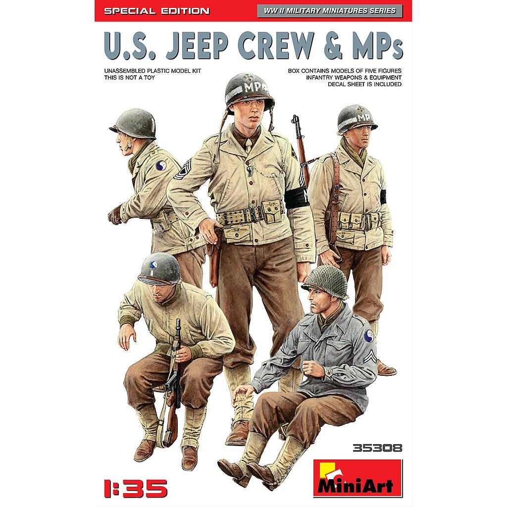 [ MINIART35308 ] U.S. Jeep Crew & MPs Sp. Ed. 1/35