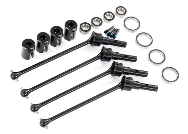 [ TRX-8996X ] Traxxas driveshafts, steel constant-velocity (assembled), front & rear (4) for use with #8995 widemaxx kit (requires #8654 and #7758) - TRX8996X