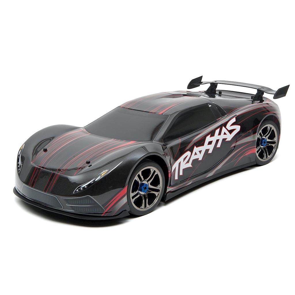 [ TRX-64077-3BLK ] Traxxas XO-1 supercar 4WD TQi TSM (no battery/charger), Black - TRX64077-3BLK