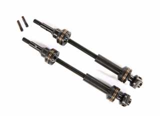 [ TRX-9051X ] Traxxas driveshafts, front, steel-spline constant-velocity (complete assembly) (2) (traxxas hoss) - TRX9051X