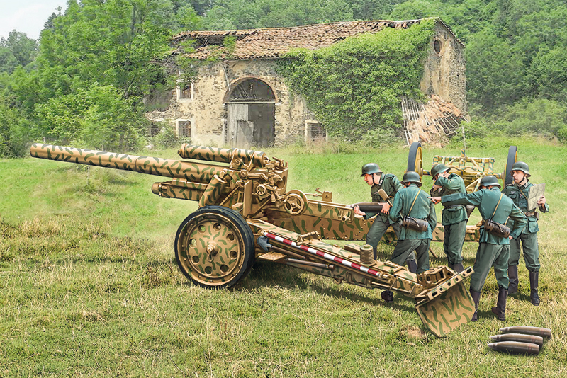 [ ITA-7082S ] Italeri Field Howitzer 15cm / Field Gun 10,5 cm 1/72