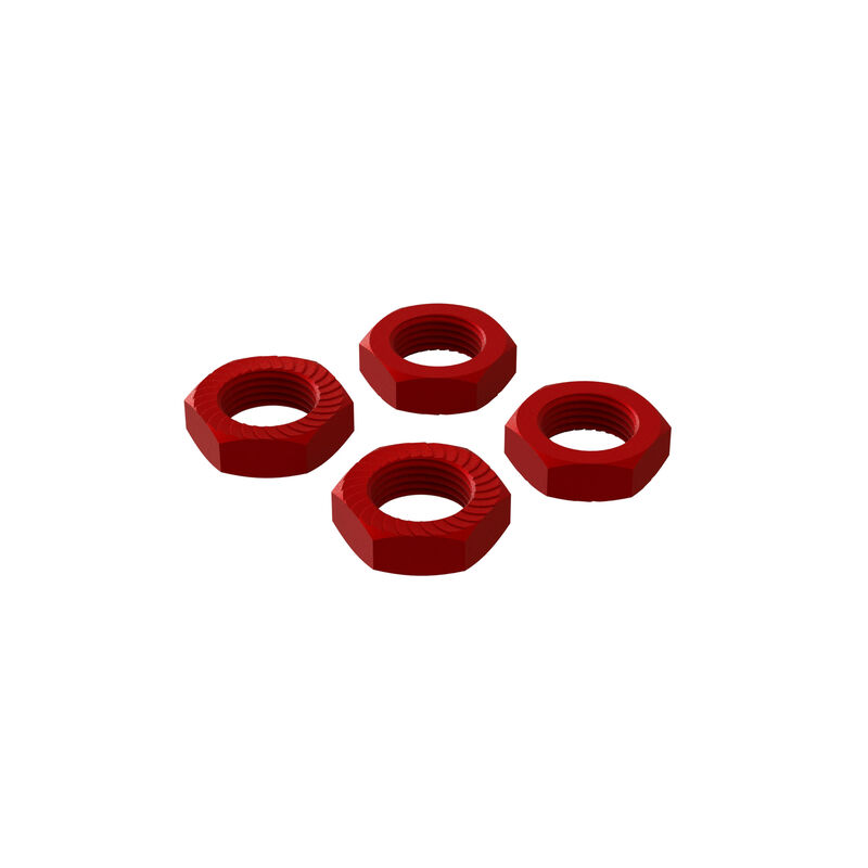 [ ARA310906 ] Arrma - Aluminium Wheel Nut 17mm Red (4 st) - AR310906