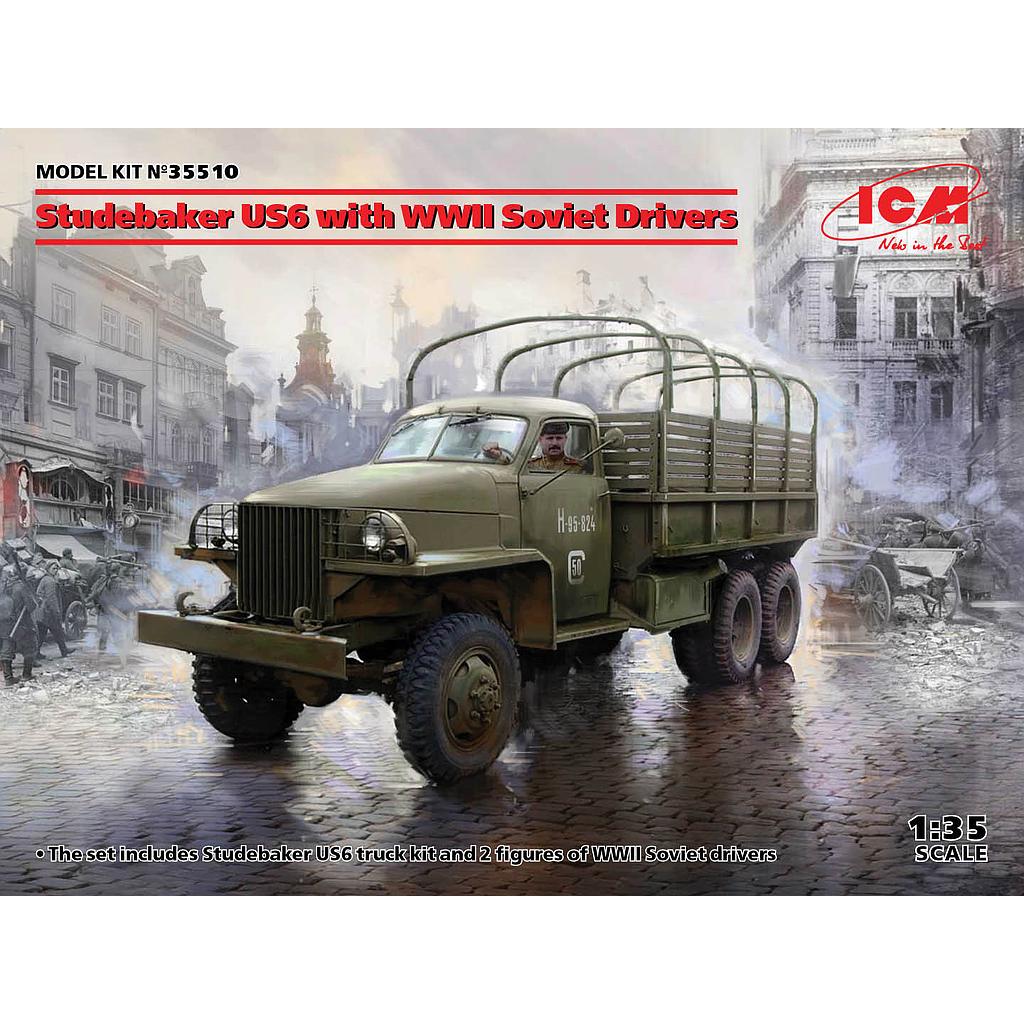 [ ICM35510 ] Studebaker US6 With WWII Soviet Drivers 1/35