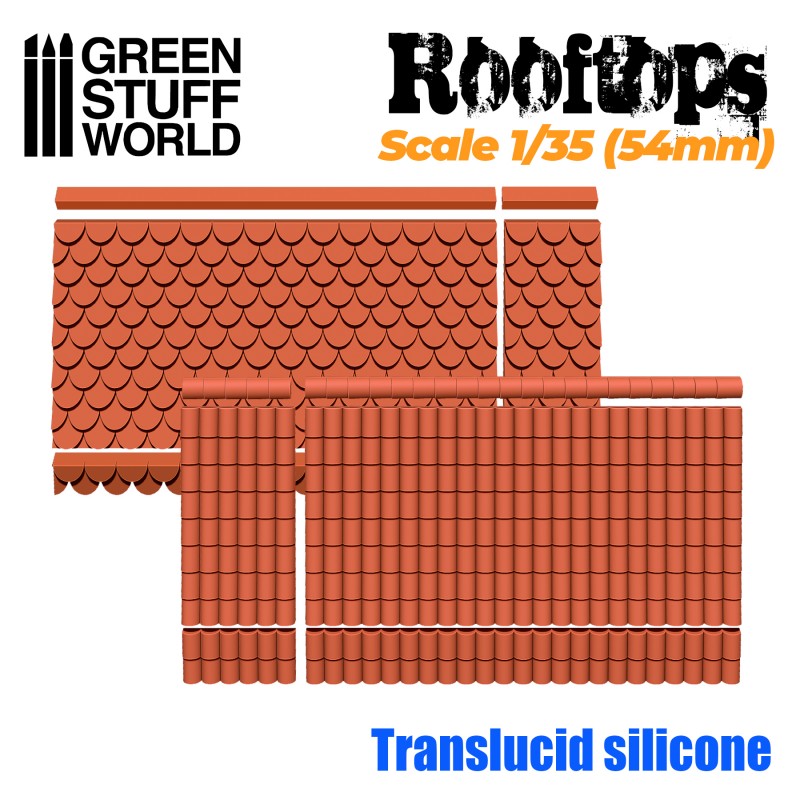 [ GSW2326 ] Green stuff world Silicone Molds - Rooftops 1/35 (54mm)