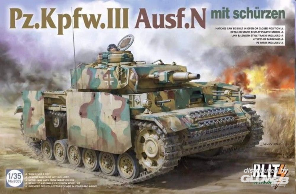 [ TAKOM8005 ] Pz.Kpfw.III Ausf.N mit Schürzen 1/35