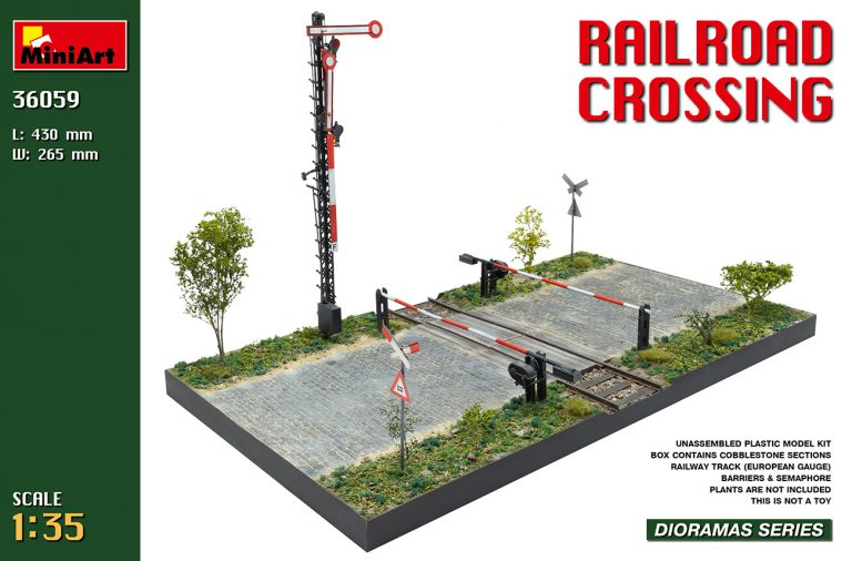 [ MINIART36059 ] Miniart Rail Road Crossing 1/35