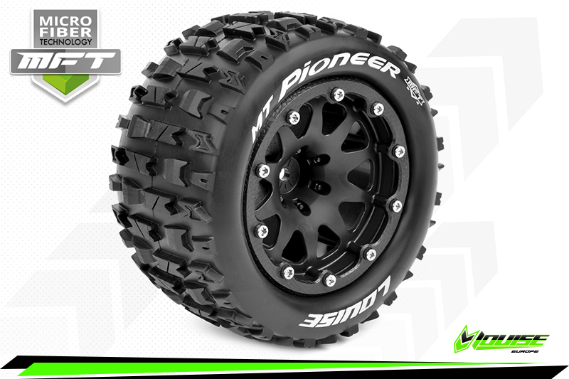 [ PROLR-T3308SBH ] Louise RC - MFT - MT-PIONEER 1/10 Monster Truck Banden - Bead-Lock Velgen - Hex 12mm