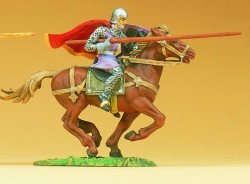 [ PRE50945 ] Preiser norman riding, lance, big cape 1/25