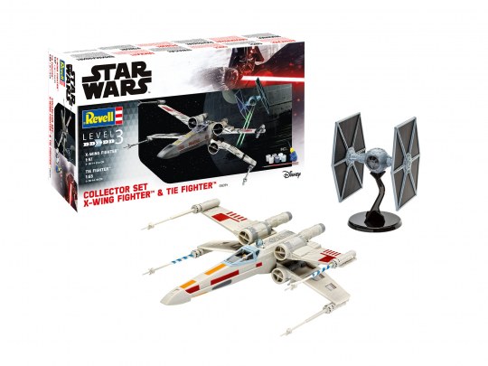 [ RE06054 ] Revell Collector Set X-Wing Fighter 1/57 & Tie Fighter 1/65