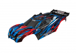 [ TRX-6717A ] Traxxas Body, Rustler® 4X4 VXL, blue/ window, grille, lights decal sheet (assembled with front & rear body mounts and rear body support for clipless mounting) - TRX6717A