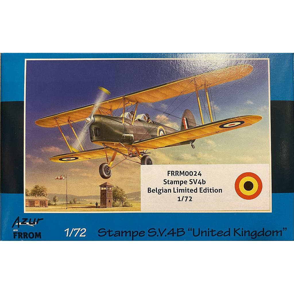 [ FR0026 ] Azur Stampe S.V.4B "United Kingdom" (Belgium Limited Edition) 1/72 