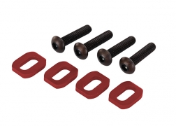 [ TRX-7759R ] Traxxas  Washers, motor mount, aluminum (red-anodized) (4)/ 4x18mm BCS (4) - TRX7759R