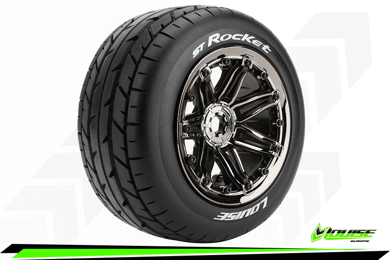 [ PROLR-T3286BC ] Louise RC - ST-ROCKET - 1/8 Stadium Truck Banden - 3.8 Bead Lock Velgen - Hex 17mm