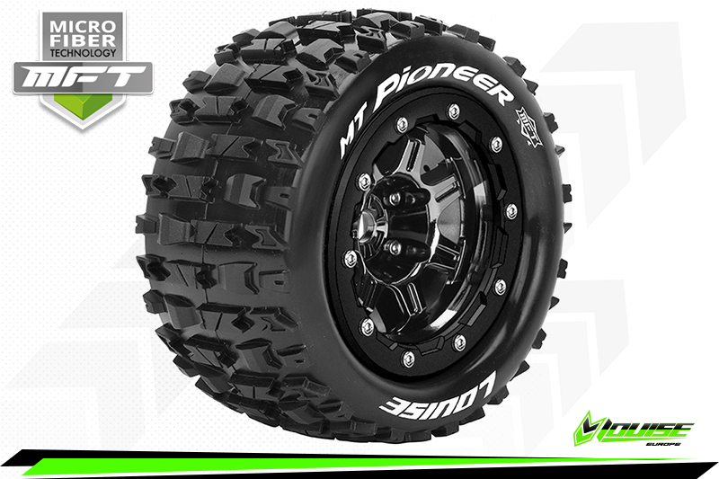 [ PROLR-T3329SBC ] Louise RC - MFT - MT-PIONEER - MAXX Bandenset - 3.8 Bead-Lock Velgen - 1/2 Offset - Hex 17mm