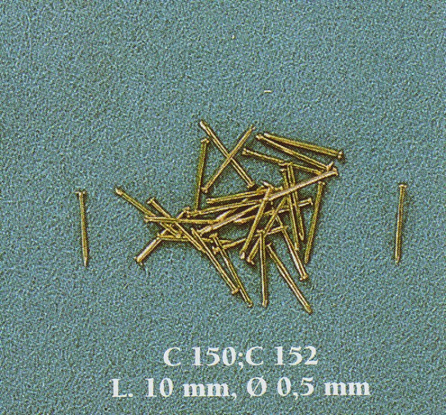 C152 ] Corel nagels messing 10mm 200st