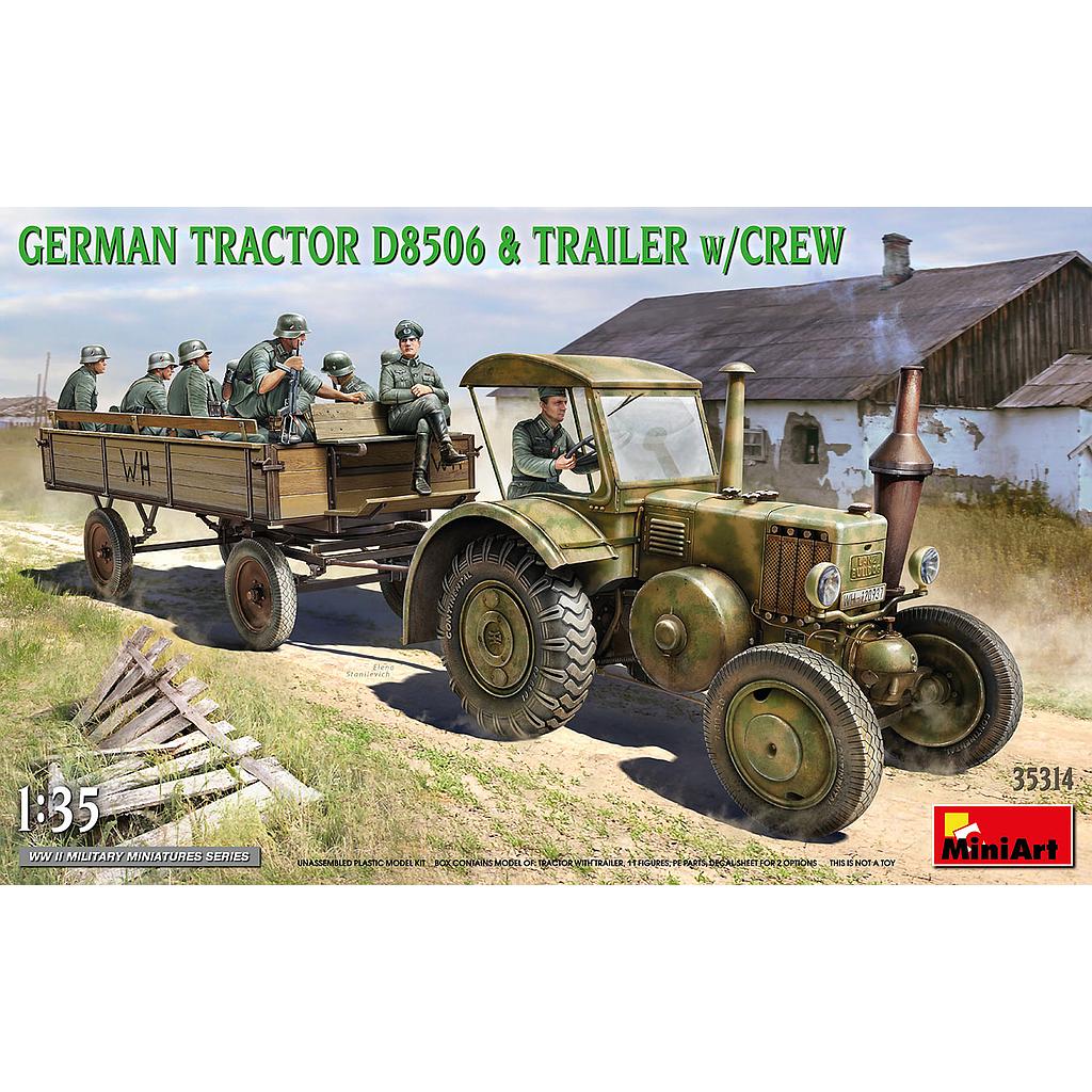 [ MINIART35314 ] Miniart German tractor D8506 & trailer w/ crew 1/35
