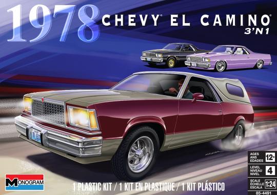 [ RE4491 ] Revell 1978 Chevy El Camino 3'n1 Camper 1/24